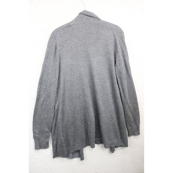 Joan Vass Long Sleeve Open Front Cardigan-Cashmere Blend-Size Medium - Picture 9 of 11